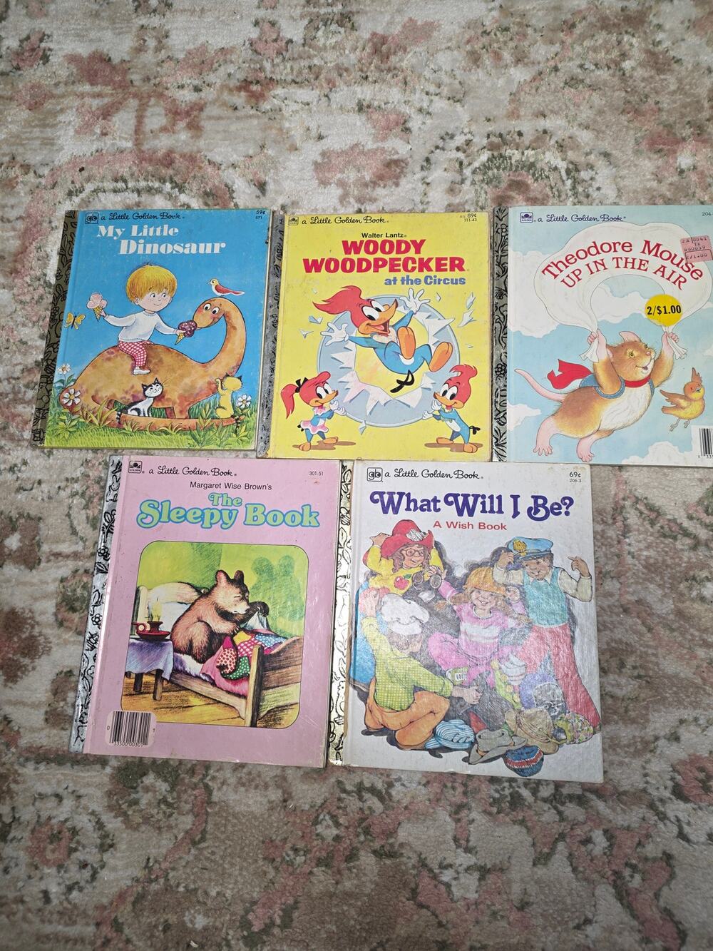 Lot of 5 Little Golden books-My Little Dinosaur & more